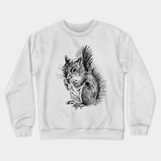 Cute Squirrel Print Crewneck Sweatshirt